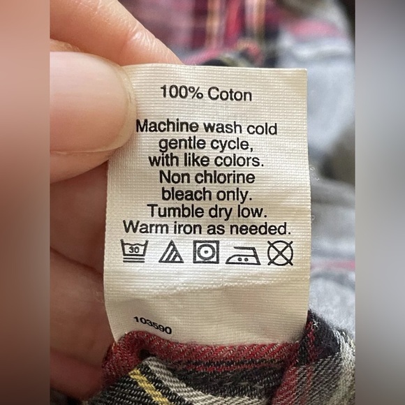 J.CREW J. CREW red gray long sleeve button down shirt top Large L - Picture 4 of 7